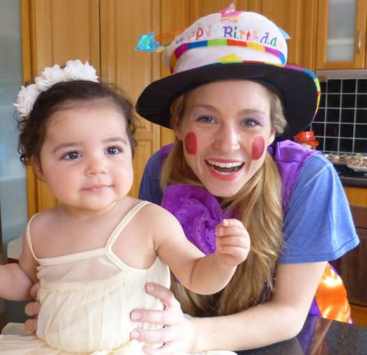 childrens clown toddler parties