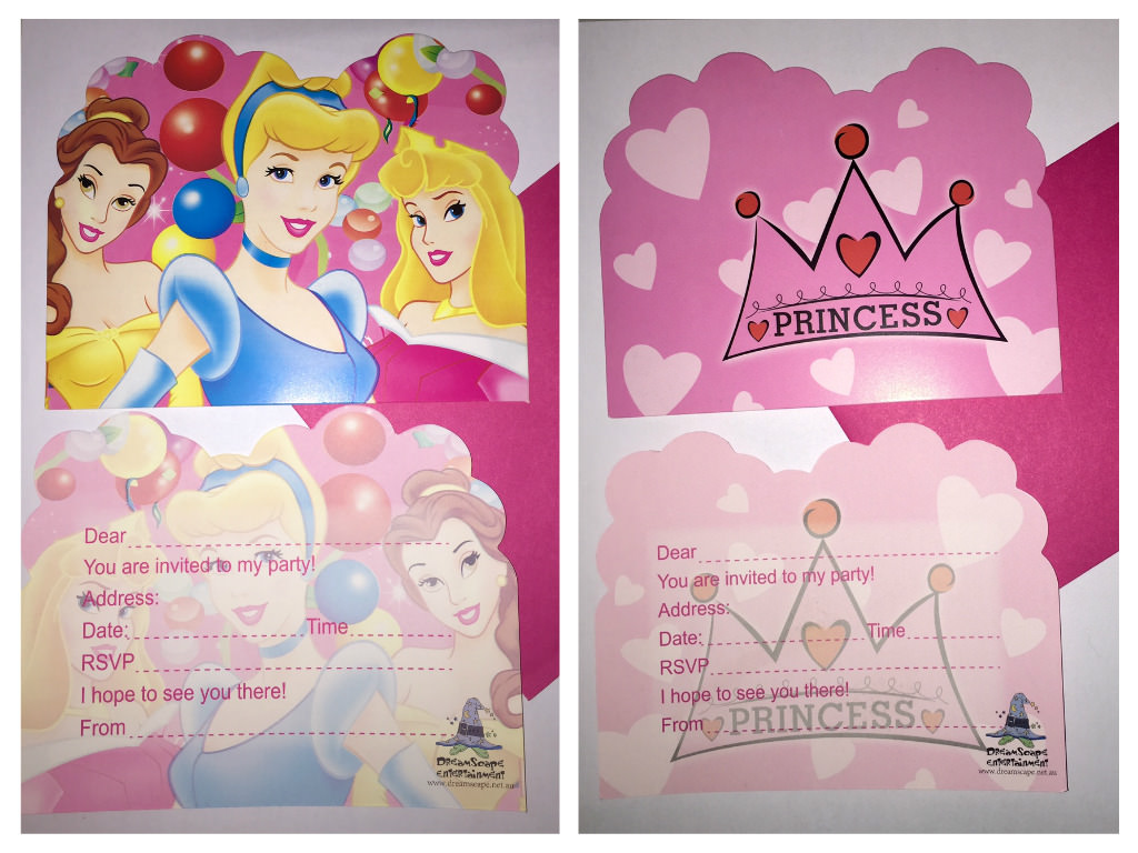 dreamscape kids princess party invitations
