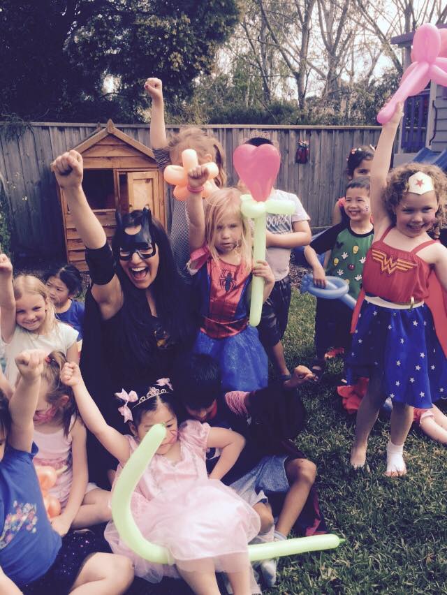 kids superhero party character hire melbourne