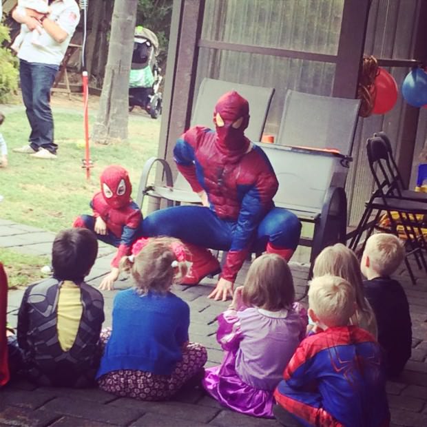 spiderman hire for kids parties melbourne