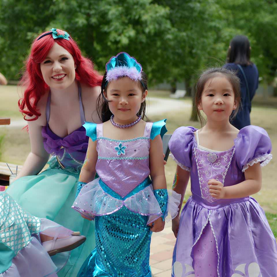 Mermaid Ariel kids party character melbourne