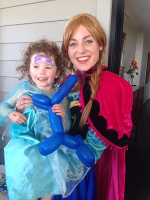 Princess Anna kids party character Melbourne