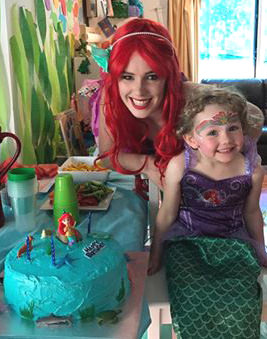kids mermaid ariel party entertainer melbourne 